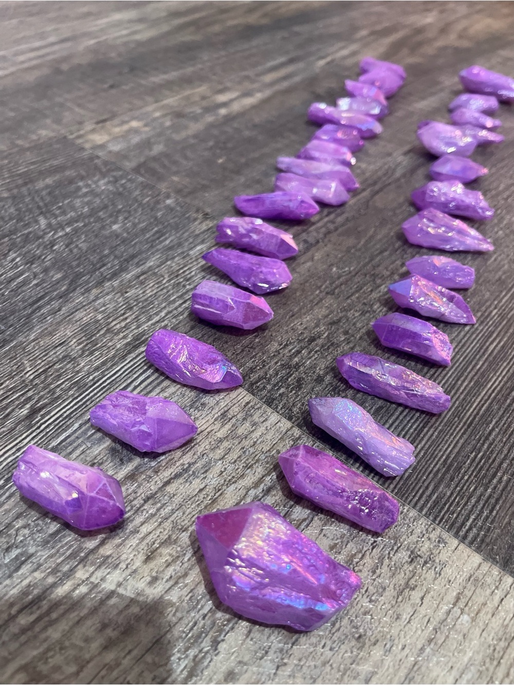 Purple Angel Aura Quartz Points w/ Iridescent Rainbows & Colorful Flashes 💜🌈✨